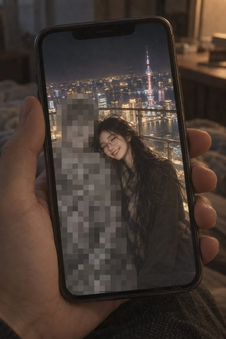 彩铅插画:靠着一块马赛克